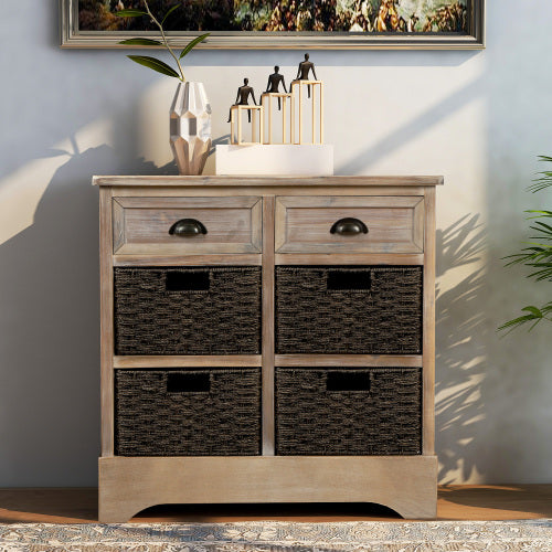 Rustic Storage Cabinet 6 - Drawer Accent Chest