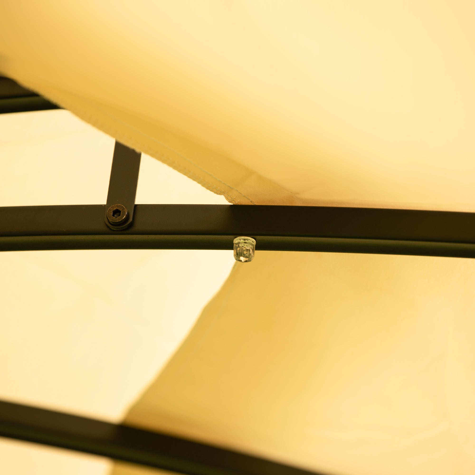 Outdoor Gazebo Steel Fabric Round Soft Top Gazebo