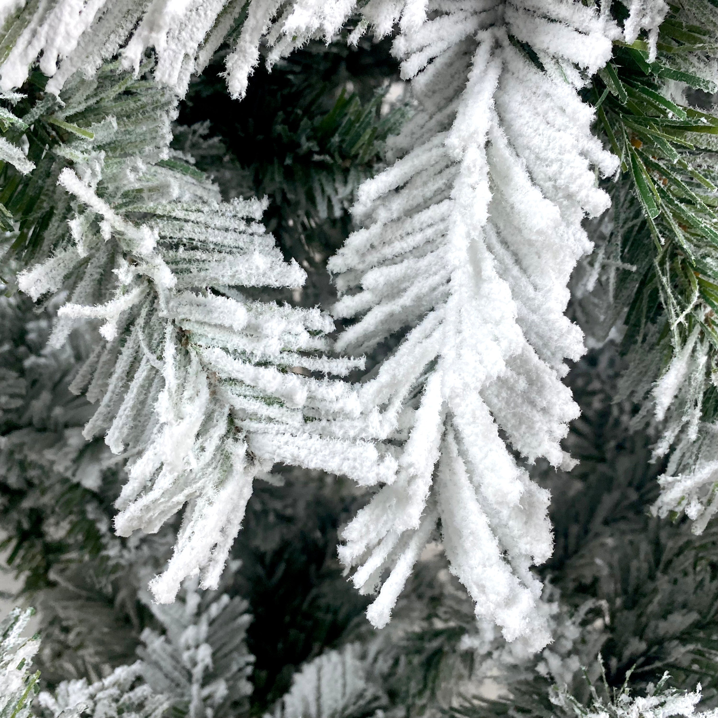 Hinged Artificial Fir Green White Christmas Tree