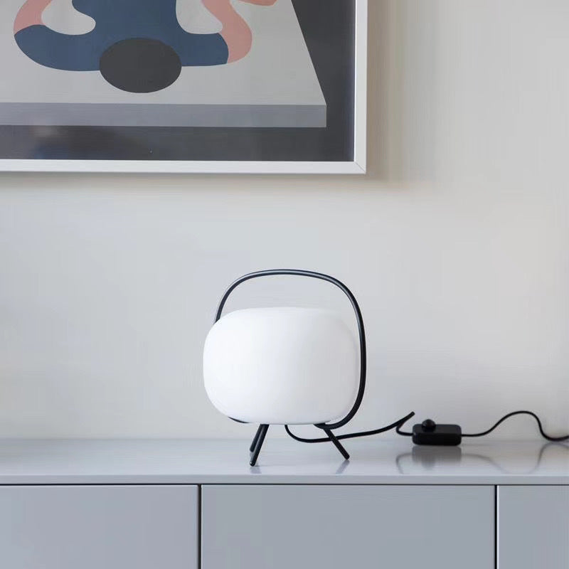 Minimalist Glass Basket Table Lamp Decorative Bedroom Lamp