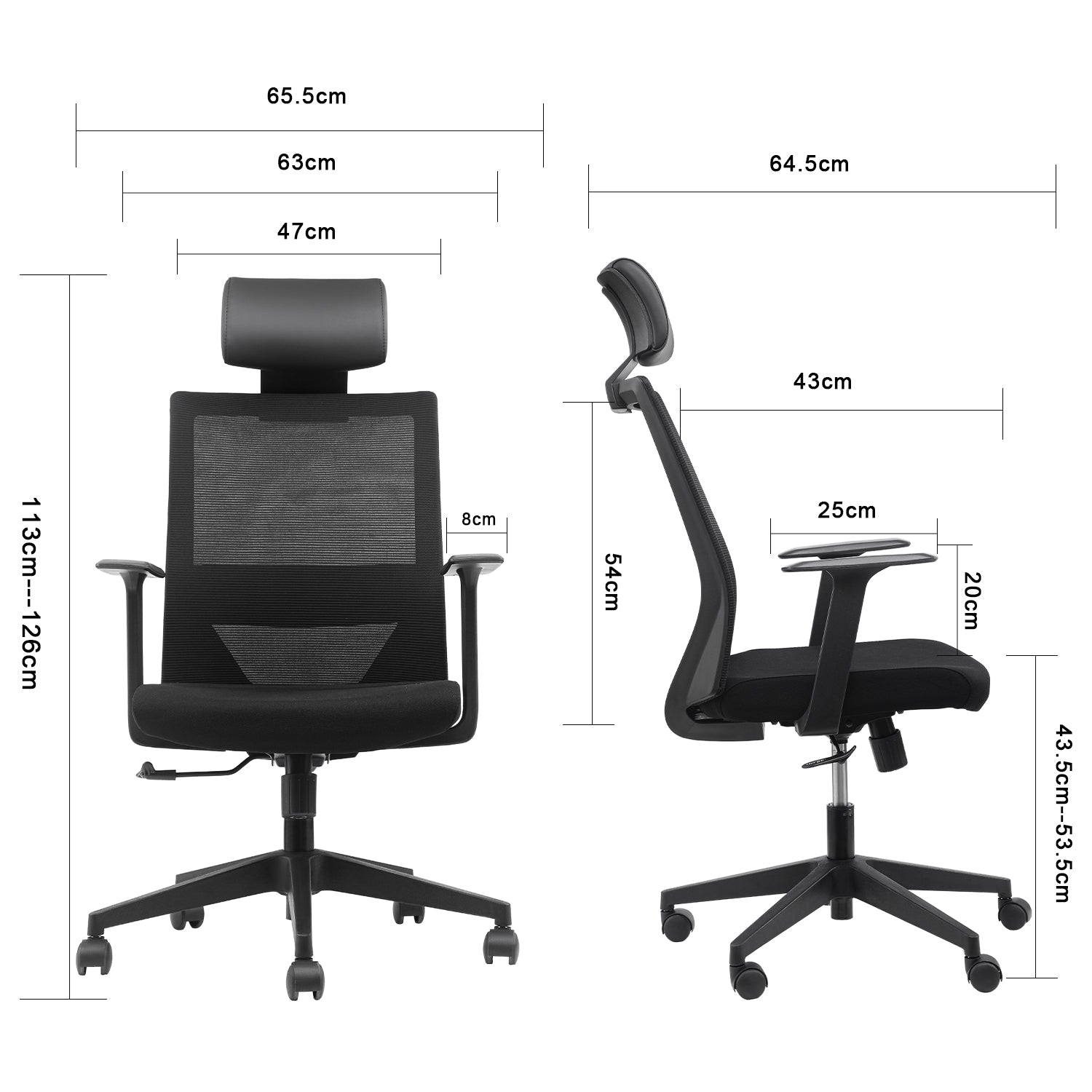 Ergonomic Mesh Lumbar Support Office Chair