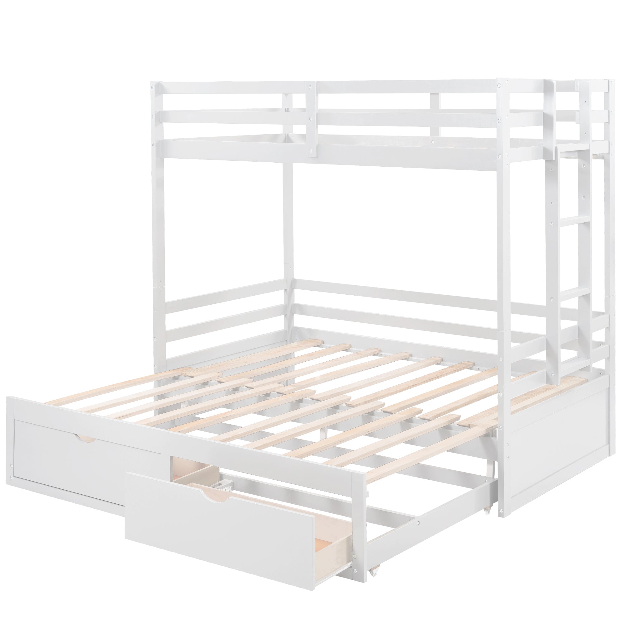 Twin over Twin Standard Bunk Bed with Shelves