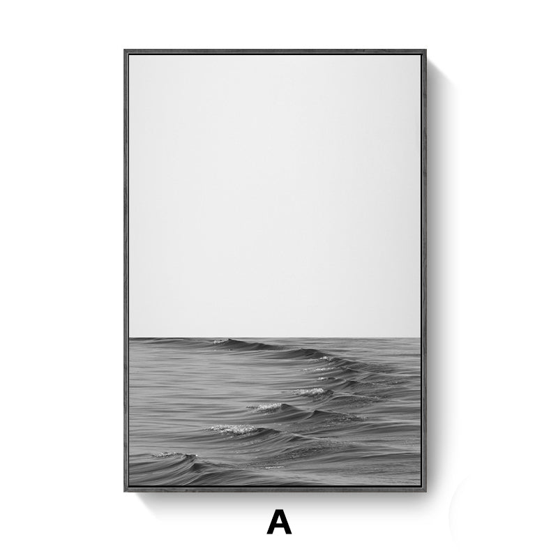 Seaside Landscape And Handwritten Letter Living Room Canvas Art Painting