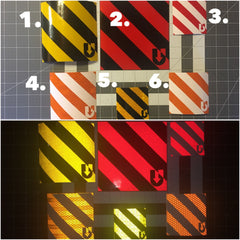 Reflective Barricade stickers