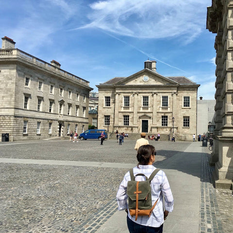 Waxed Canvas & Leather Daypack @ Trinity College