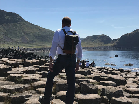 Waxed Canvas & Leather Daypack @ Giant's Causeway