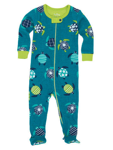 Hatley -  Footed Coverall - Sea Turtles