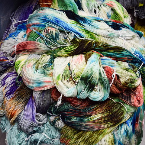Yarn waiting to be twisted