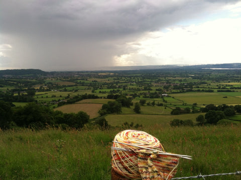 Looking out over the Cotswolds