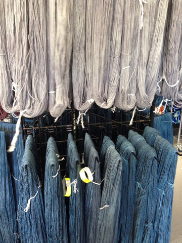 Yarn hanging to dry