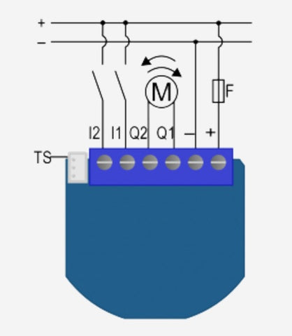 Qubino Z-Wave Plus Flush Shutter DC Module ZMNHOD3 for 12-24V Motors Wiring Diagram