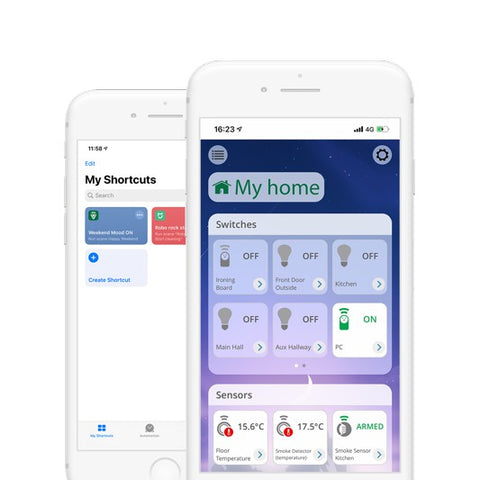 Ezlo VeraPlus smart home hub mobile app view