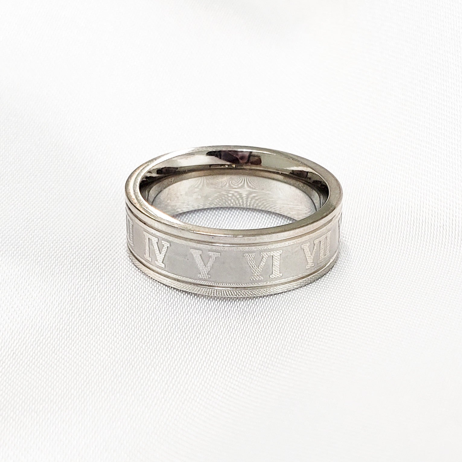 Altijd schijf Spotlijster Silver Roman Numeral Ring (size 5-13) | Gogo Lush