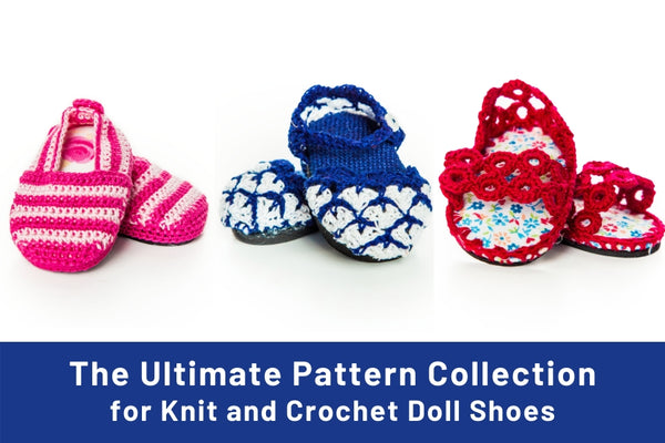 How to Make Knit and Crochet Doll Shoes