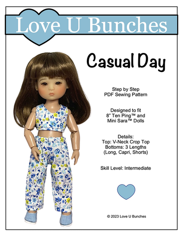 Love U Bunches 8" BJD Casual Day for 8 Inch BJD such as Ten Ping and Mini Sara larougetdelisle