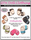 18-inch doll shoes pattern Dollistock sandals