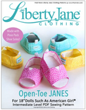 Open toe Janes Sandals Pattern For 18-inch doll shoes