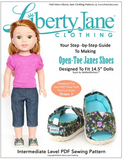 Open-Toe Janes Pattern for 14.5-inch doll shoes