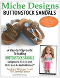 Buttonstocks Sandals Pattern for 14.5-inch dolls