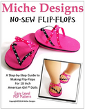 No-Sew FLip Flops for 18-inch dolls