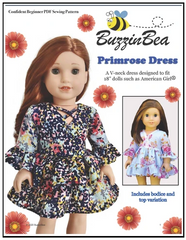 Primrose Dress Pattern For 18-inch Dolls