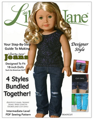 Jeans bundle Sewing Pattern For 18-inch dolls