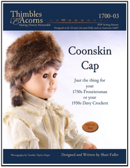 Coonskin Cap Sewing Pattern For 18-inch dolls