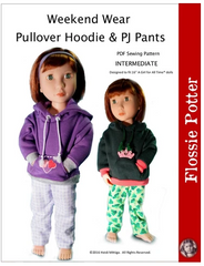 Hoodie and PJ Pants Sewing Pattern For AGAT 16-inch dolls