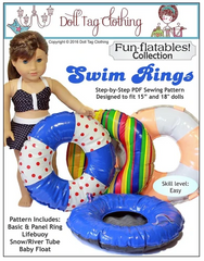 Swim Rings Pattern For 18-inch Dolls
