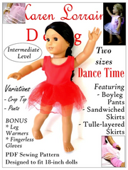 Dance Time Ballet Costume PDF Sewing Pattern For 18-inch Dolls