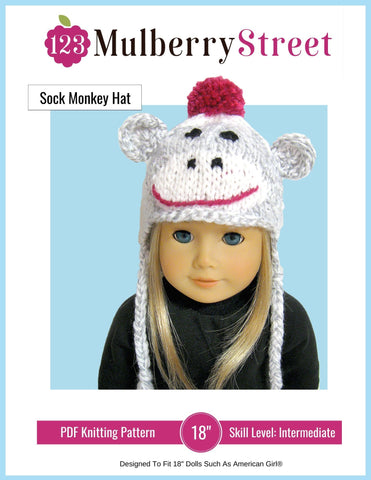 123 Mulberry Street Knitting Sock Monkey Hat Knitting Pattern larougetdelisle