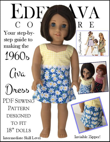 Eden Ava 18 Inch Historical 1960s Ava Dress 18" Doll Clothes larougetdelisle