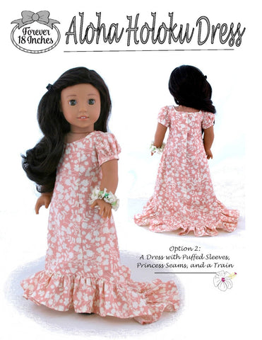 Forever 18 Inches 18 Inch Historical Aloha Holoku Dress 18" Doll Clothes Pattern larougetdelisle