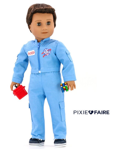 Forget Me Not Designs 18 Inch Modern Space Endeavor Flightsuit 18" Doll Clothes Pattern larougetdelisle