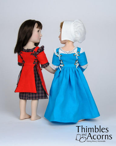 Thimbles and Acorns A Girl For All Time Renaissance Faire Side Laced Kirtle Ensemble for AGAT Dolls larougetdelisle