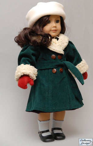 Dollhouse Designs 18 Inch Historical 1930s Coat Set 18" Doll Clothes Pattern larougetdelisle