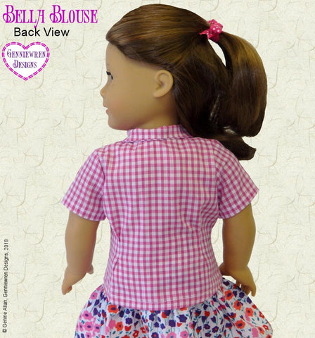 Genniewren 18 Inch Modern Bella Blouse 18" Doll Clothes Pattern larougetdelisle