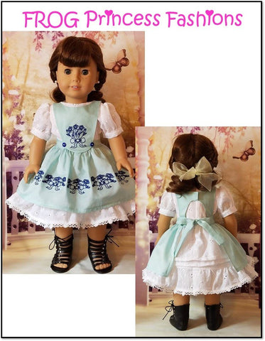 Frog Princess Fashions 18 Inch Modern Precious Pinafores Dress 18" Doll Clothes Pattern larougetdelisle