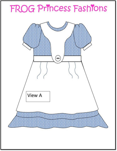 Frog Princess Fashions 18 Inch Modern Precious Pinafores Dress 18" Doll Clothes Pattern larougetdelisle