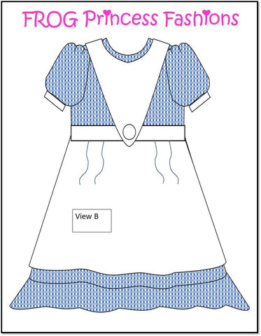 Frog Princess Fashions 18 Inch Modern Precious Pinafores Dress 18" Doll Clothes Pattern larougetdelisle