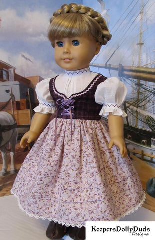 Keepers Dolly Duds Designs 18 Inch Historical Spring Dirndl 18" Doll Clothes Pattern larougetdelisle