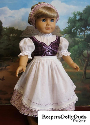 Keepers Dolly Duds Designs 18 Inch Historical Spring Dirndl 18" Doll Clothes Pattern larougetdelisle