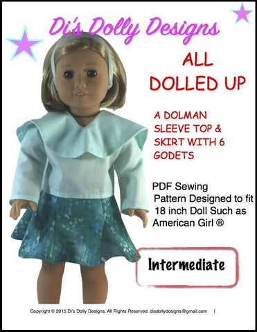 Di's Dolly Designs 18 Inch Modern All Dolled Up 18" Doll Clothes Pattern larougetdelisle