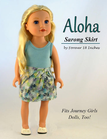 Forever 18 Inches 18 Inch Modern Aloha Sarong Skirt 18" Doll Clothes larougetdelisle
