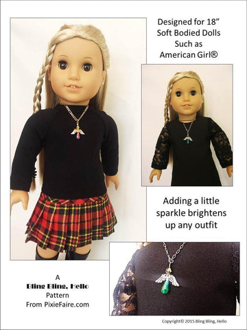 Bling Bling Hello 18 Inch Modern An Angel For You Doll Jewelry Pattern larougetdelisle