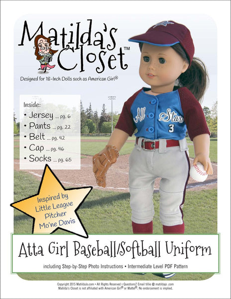 american girl doll softball outfit