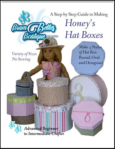 Brambelles boutique 18 Inch Modern Honey's Hat Boxes Doll Accessories larougetdelisle