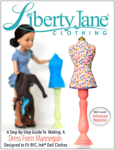 Liberty Jane BFC Ink Dress Form Pattern for BFC, Ink & A Girl For All Time  Dolls larougetdelisle