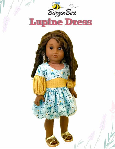 BuzzinBea 18 Inch Modern Lupine Dress 18" Doll Clothes Pattern larougetdelisle