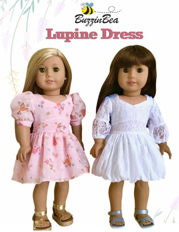 BuzzinBea 18 Inch Modern Lupine Dress 18" Doll Clothes Pattern larougetdelisle